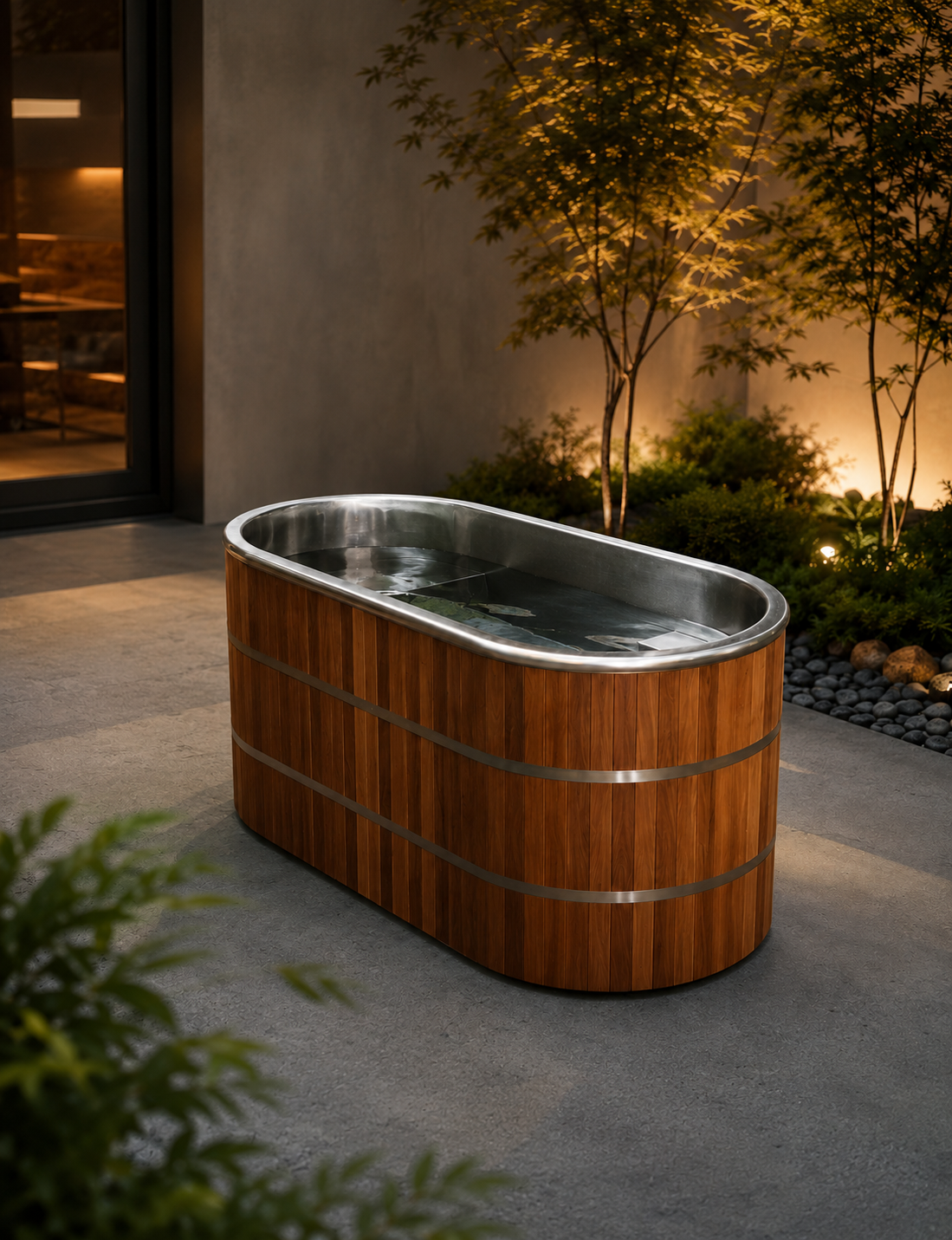 Oval Wooden Cold Plunge