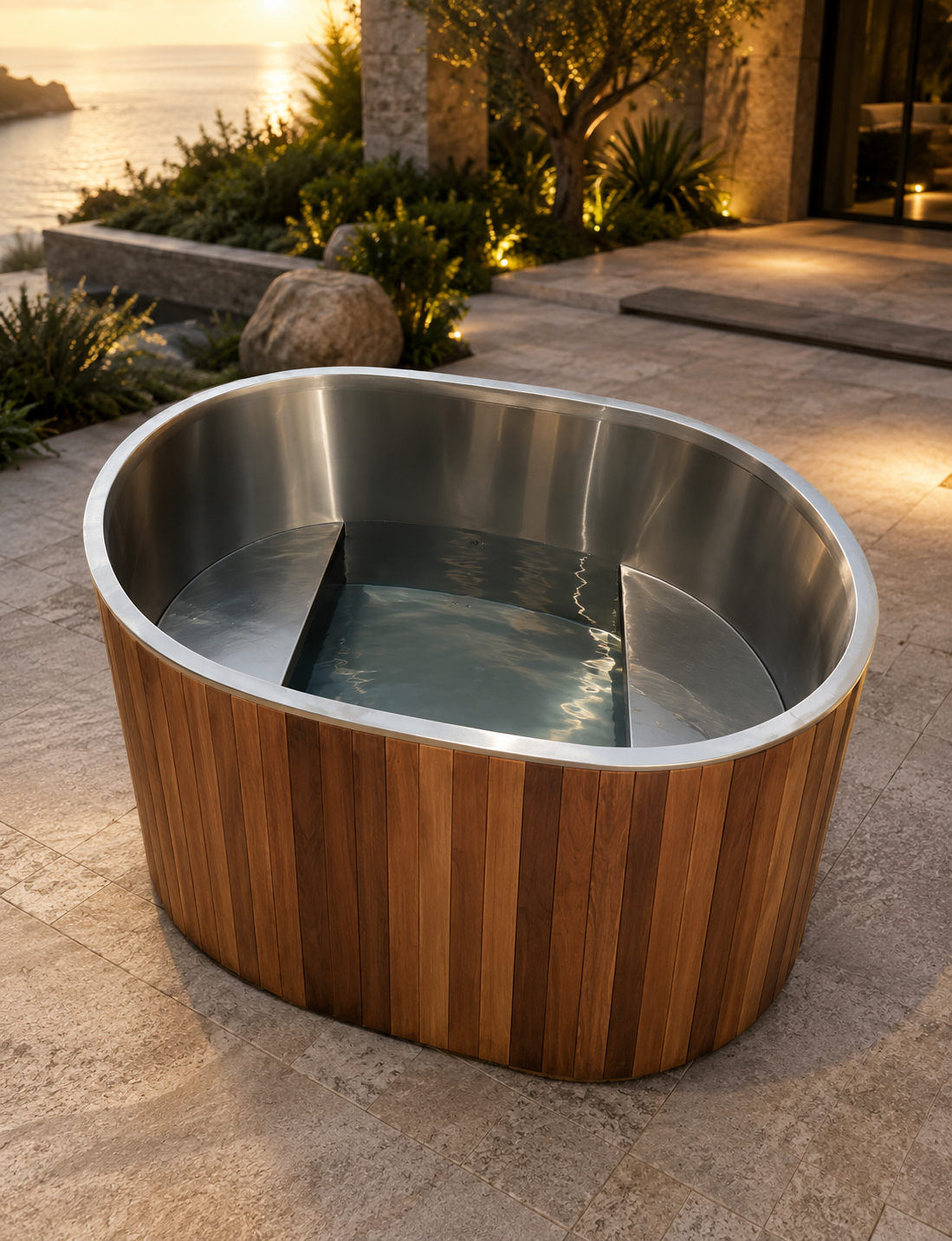 Round Wooden Cold Plunge