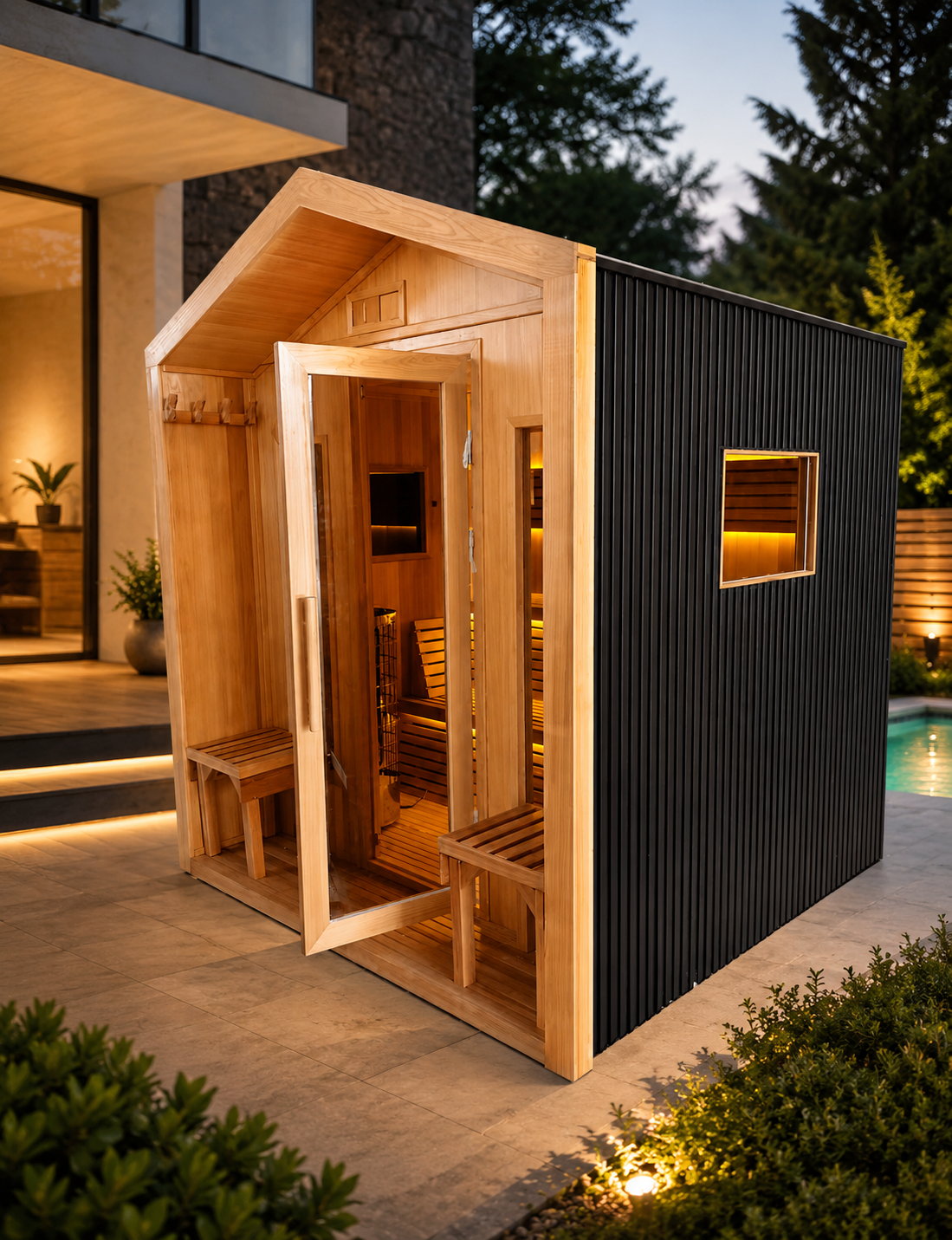 Compact A-Frame Sauna
