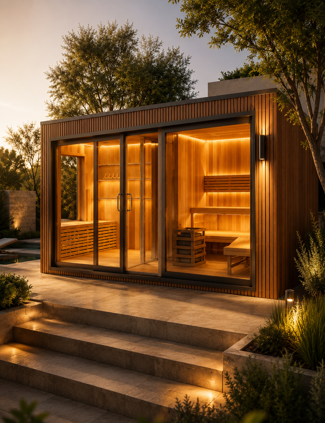 Modern Rectangular Sauna