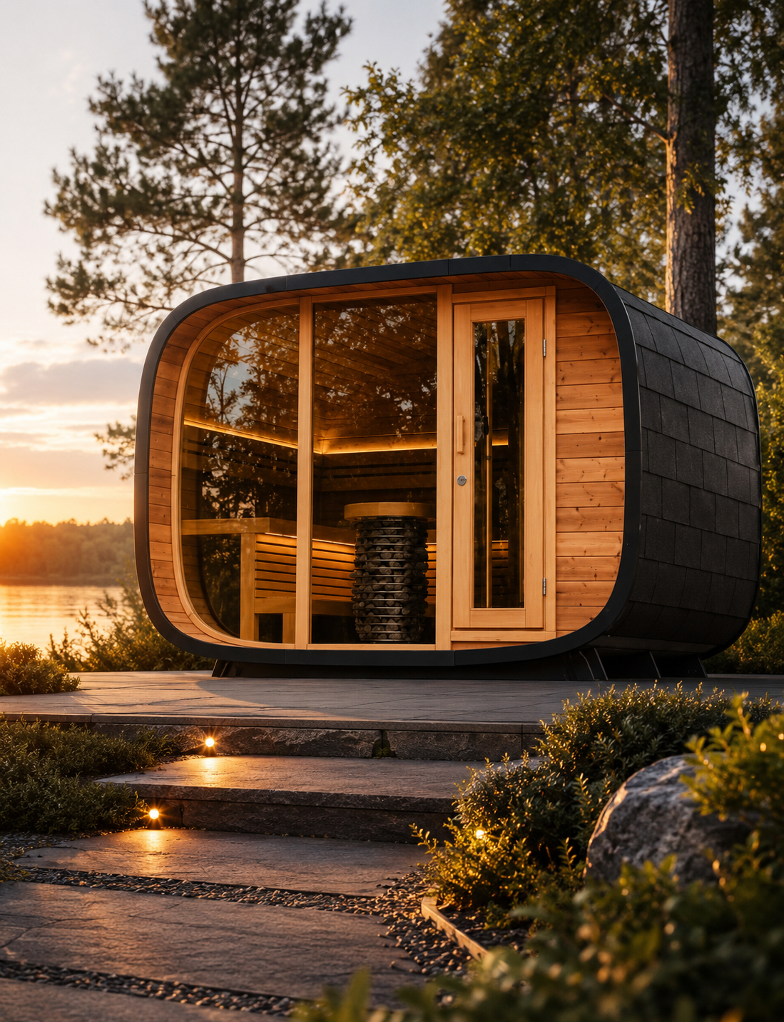Oval Outdoor Sauna