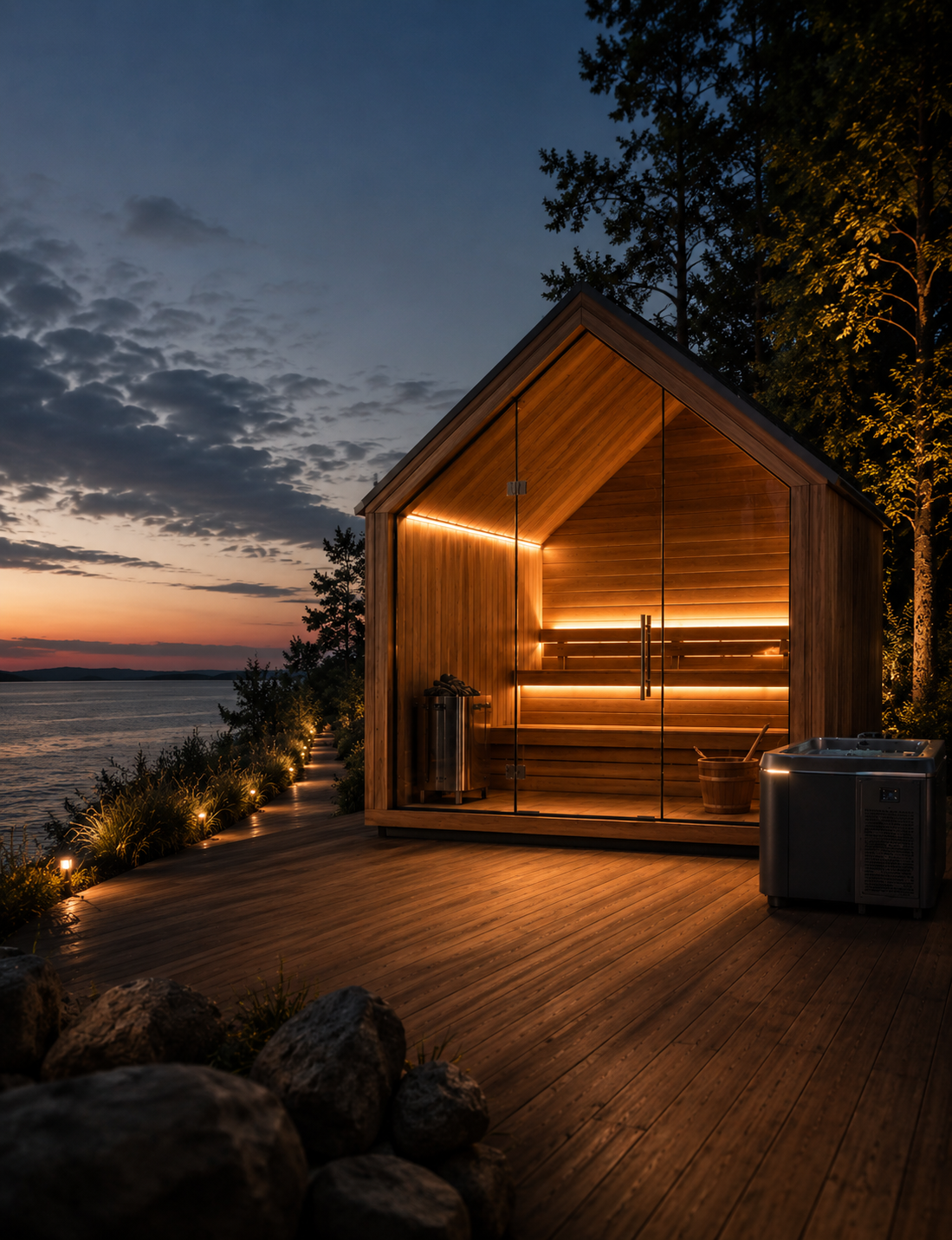Panoramic A-Frame Sauna